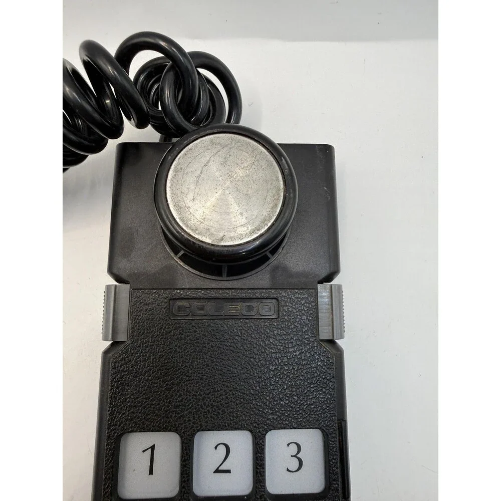 Vintage Coleco Black Wired Keypad Dial Controller Console Accessory TESTED